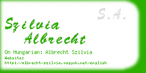 szilvia albrecht business card